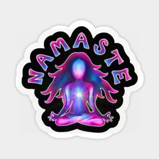 Namaste Psychedelic Yoga Silhouette Sticker